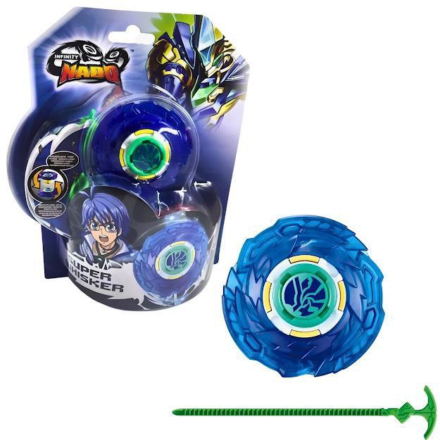 Beyblade Infinity Nado PlastIc Super Whisker Azul Candide - Pião